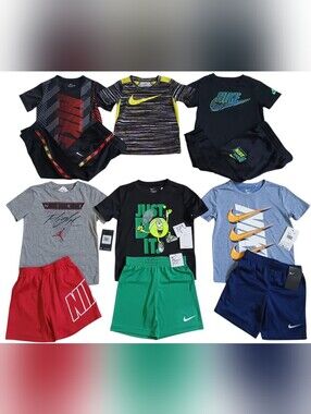 NIKE BOYS SIZE 4/5 TOPS, SHORTS AND JOGGERS CLOTHING BUNDLE NWT!